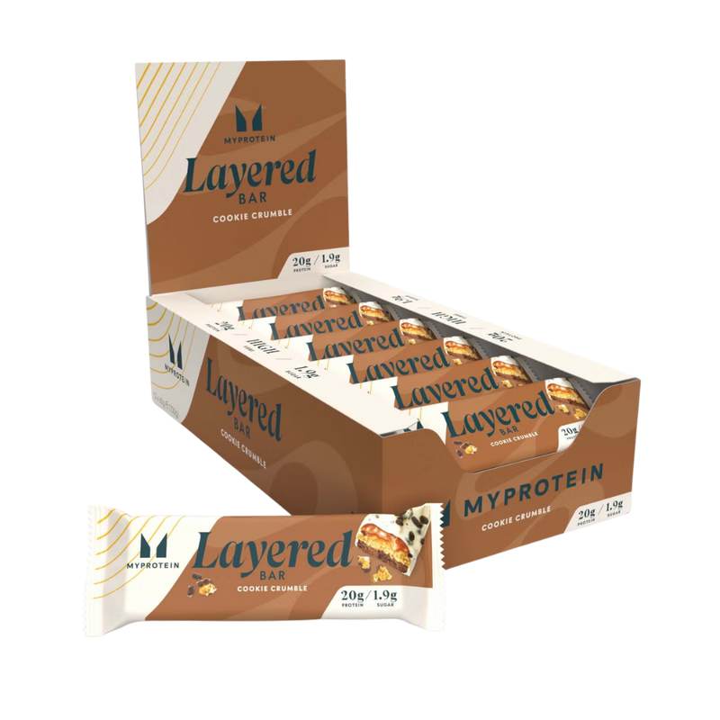MyProtein Cookie Crumble Layered Protein bar 60g - Case of 12