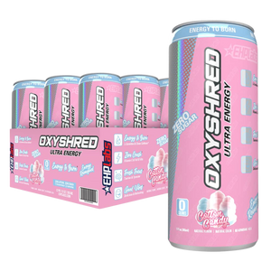 EHP Labs Oxyshred Cotton Candy Flavour Energy Drink 355ml - Case of 12 [Best Before: 26/09/2025]