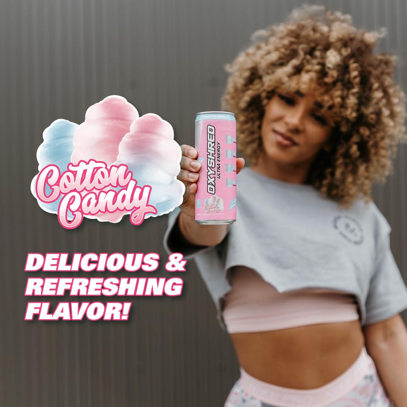 EHP Labs Oxyshred Cotton Candy Flavour Energy Drink 355ml - Case of 12