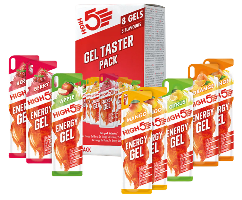 High5 Energy Gel Variety Taster Pack - Case of 8 [Best Before: 30/07/2025]