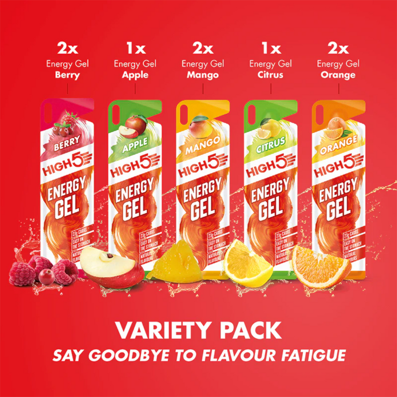 High5 Energy Gel Variety Taster Pack - Case of 8 [Best Before: 30/07/2025]