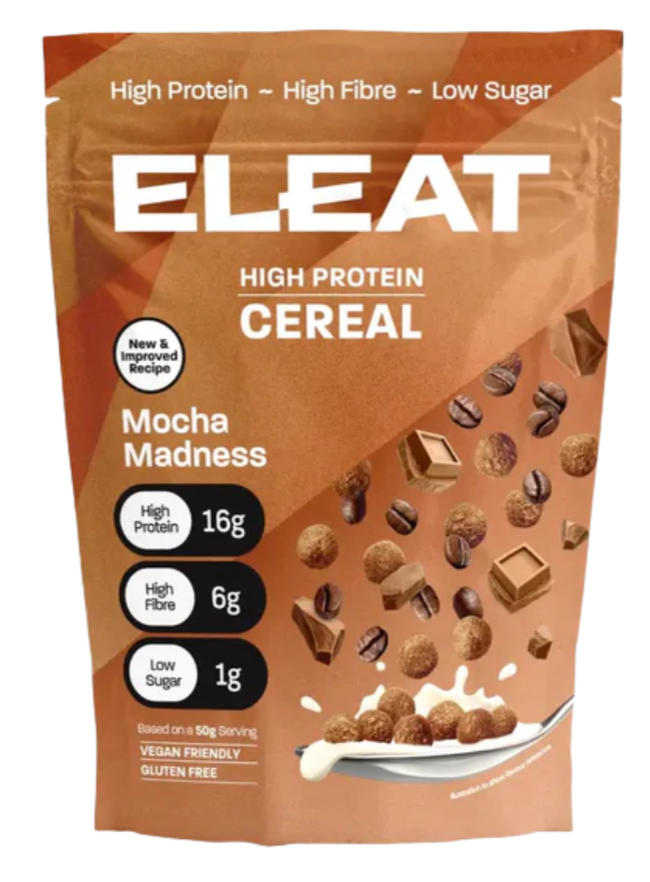 ELEAT Mocha flavour High Protein Cereal 250g [Best Before: 04/09/2025]