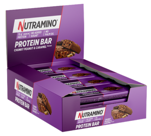 Nutramino Chunky Peanut & Caramel Protein Bar 55g - Case of 12