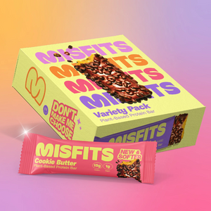 Misfits Protein bar Variety Pack - Case of 12 x 50g bars [Best Before: 28/07/2025]