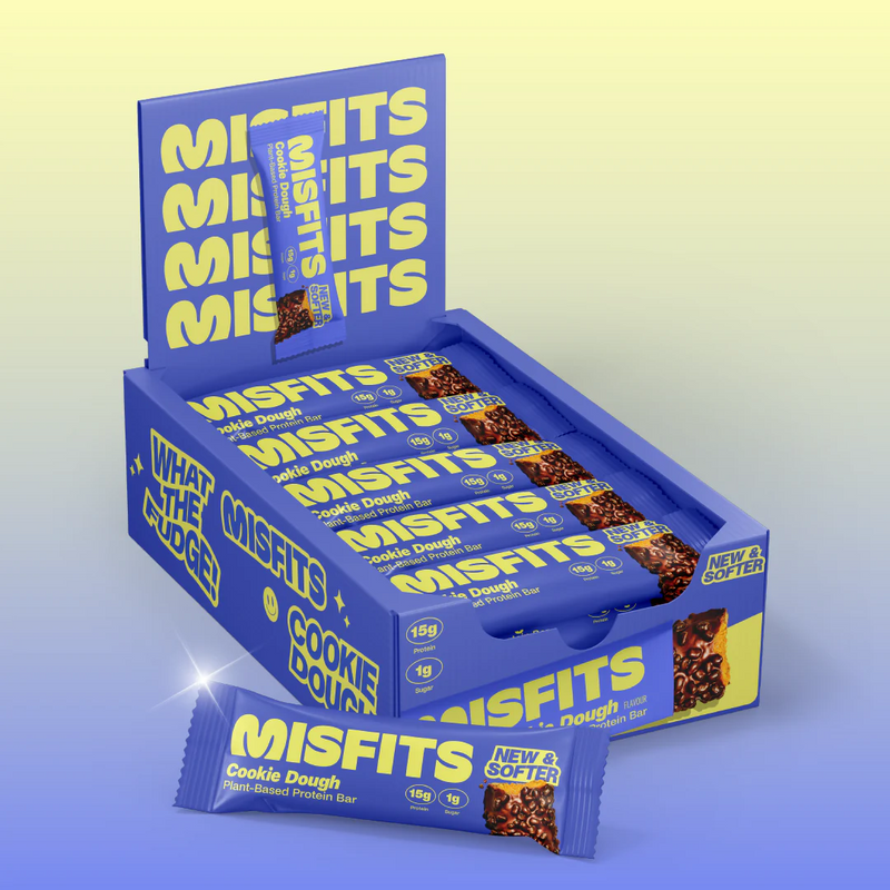 Misfits Cookie Dough Protein bars 50g - Case of 15 [Best Before: 03/08/2025]