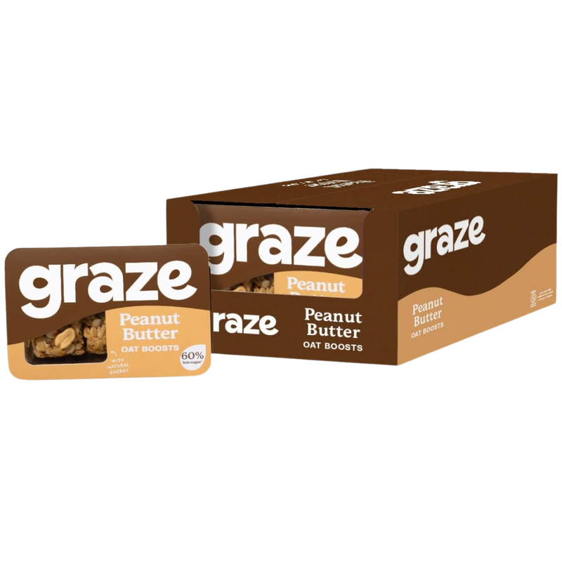 Graze Peanut Butter Flapjack 50g - Case of 9 [Best Before: 15/09/2025]