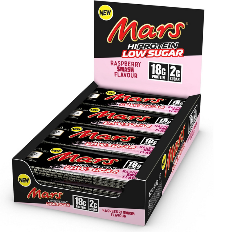 Mars High Protein Raspberry Smash Flavour Chocolate Bar 55g - Case of 12