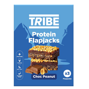 Tribe Chocolate Peanut Protein Flapjacks (3 x 38g Multipack)