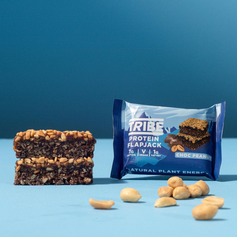 Tribe Chocolate Peanut Protein Flapjacks (3 x 38g Multipack)