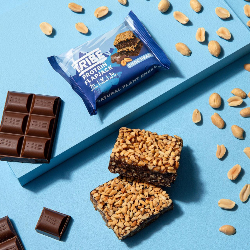 Tribe Chocolate Peanut Protein Flapjacks (3 x 38g Multipack)