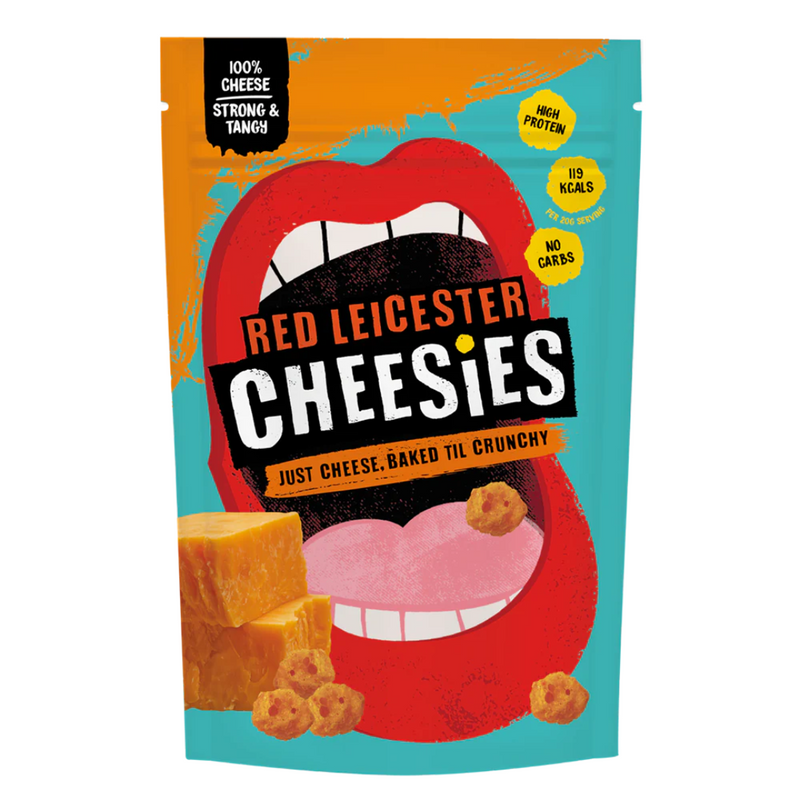 The Curators Cheesies Red Leicester Baked Cheese Bites 60g - Case of 9