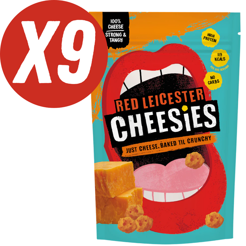 The Curators Cheesies Red Leicester Baked Cheese Bites 60g - Case of 9