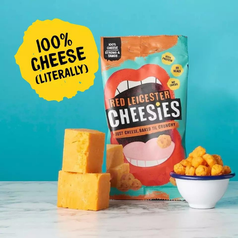 The Curators Cheesies Red Leicester Baked Cheese Bites 60g - Case of 9