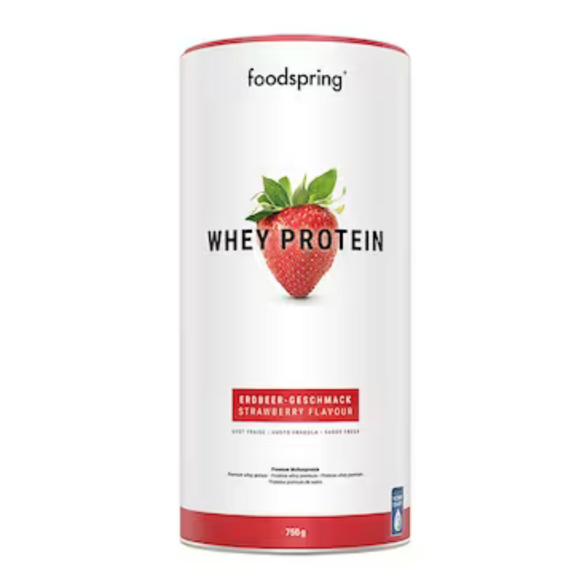 Foodspring Strawberry Flavour Whey Protein Powder 750g