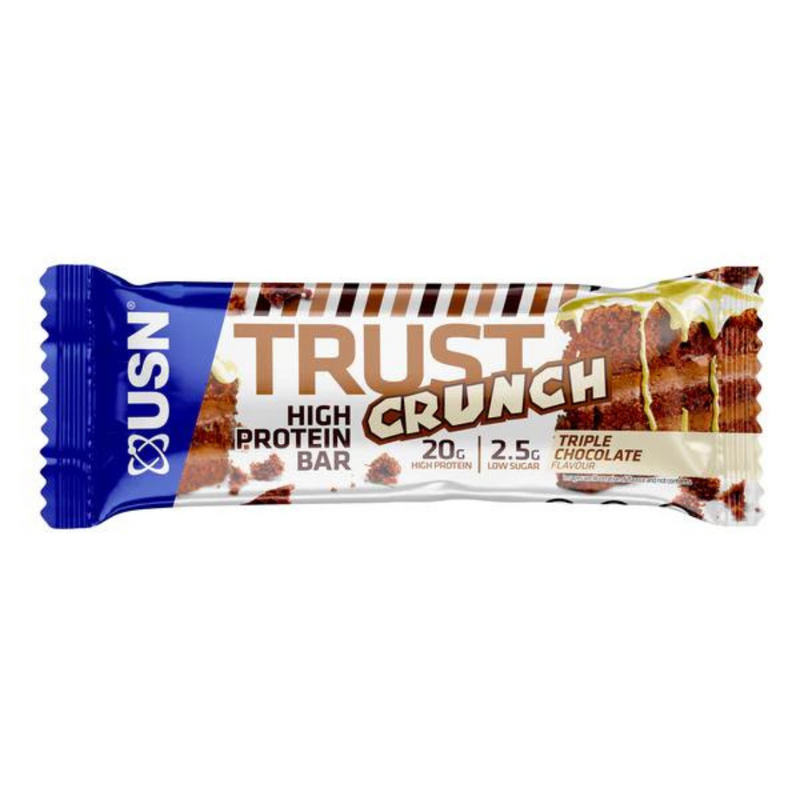 USN Trust Crunch Triple Chocolate Flavour High Protein Bar 60g - Case of 12