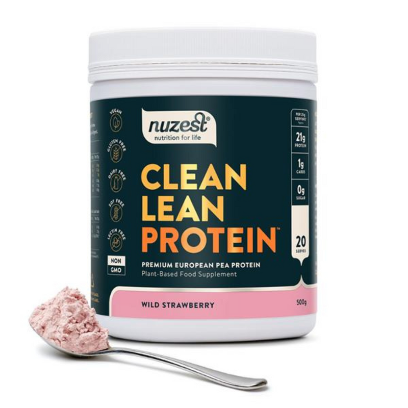 Nuzest Clean Lean Protein Wild Strawberry Flavour Pea Protein Powder 500g