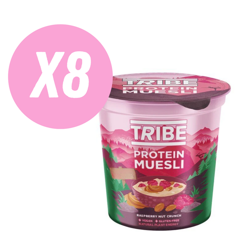 Tribe Raspberry Nut Crunch Flavour Protein Muesli 66g - Case of 8