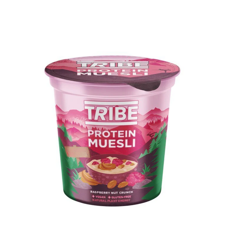 Tribe Raspberry Nut Crunch Flavour Protein Muesli 66g - Case of 8