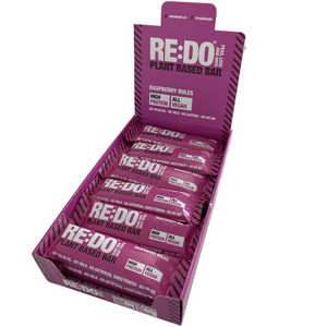 RE:DO Raspberry Flavour Plant Based Protein Bar 60g - Case of 18