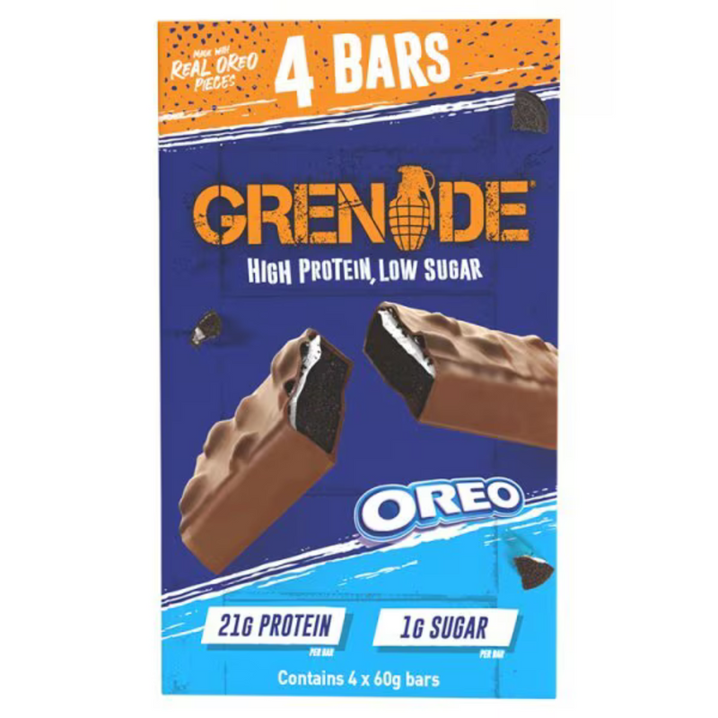 Grenade Oreo Flavour Protein Bar 60g - Bundle of 4 bars (BBD: 31/07/24)