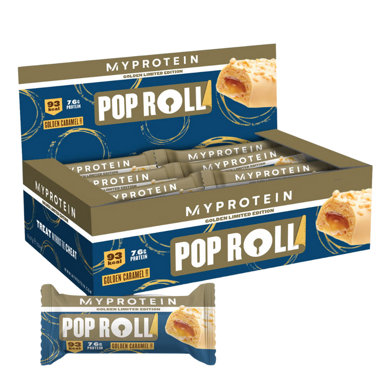 MyProtein Golden Caramel Flavour Pop Roll 27g - Case of 12 Multisave