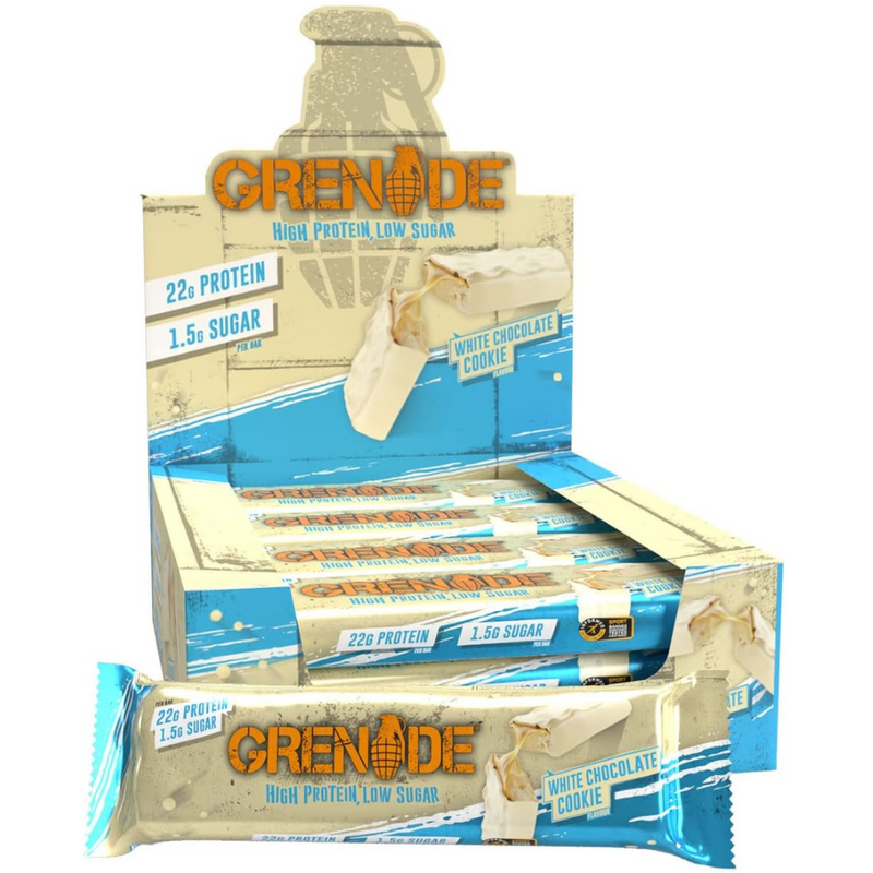 Grenade White Chocolate Cookie Flavour Protein Bar 60g - Case of 12