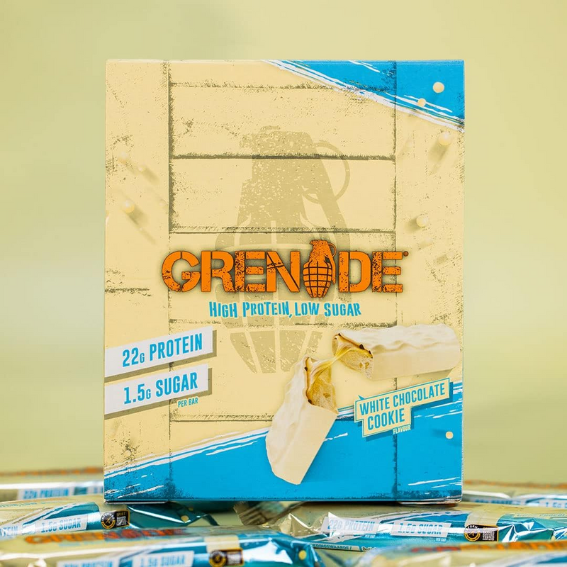 Grenade White Chocolate Cookie Flavour Protein Bar 60g - Case of 12