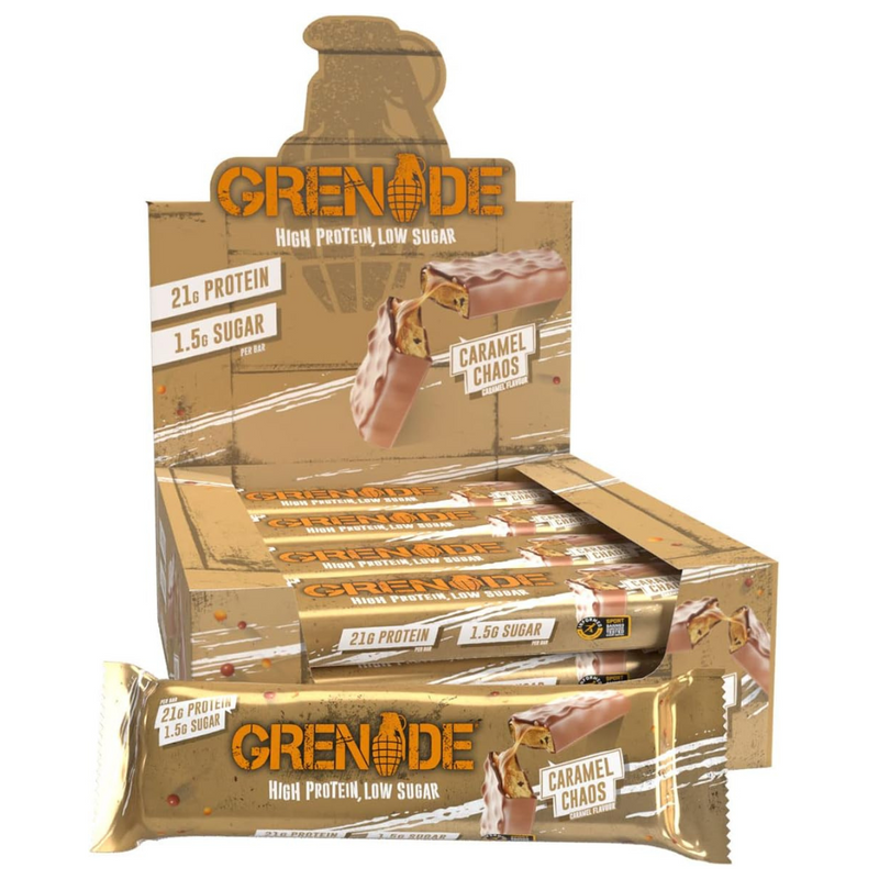 Grenade Caramel Chaos Flavour High Protein bar 60g - Case of 12