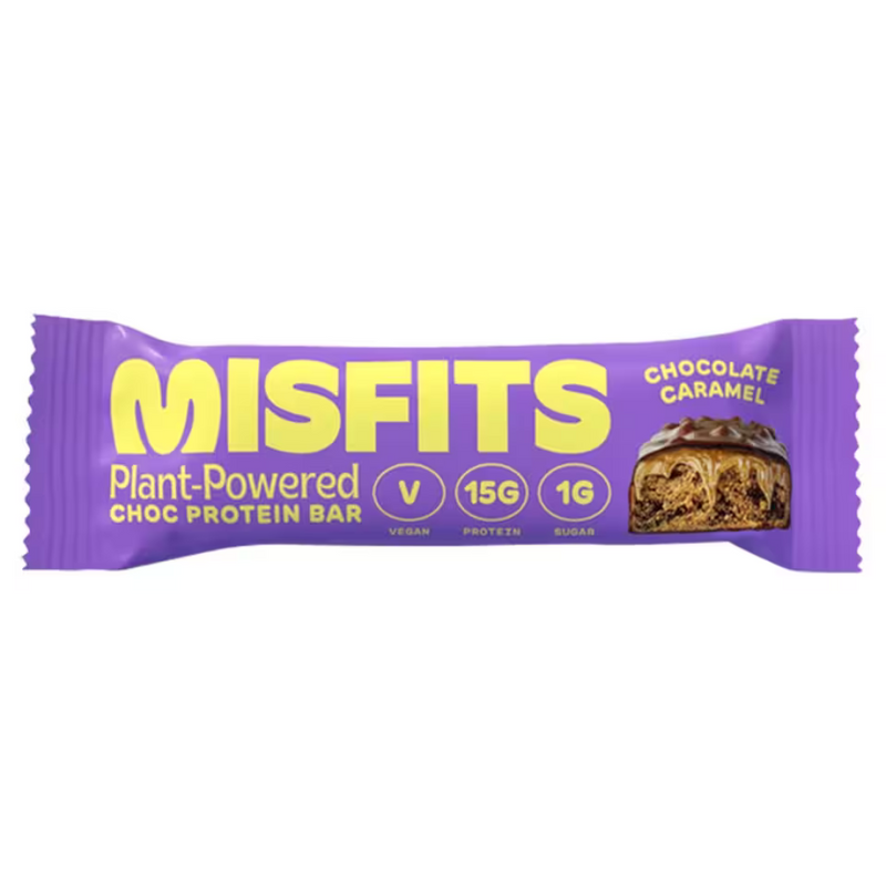 Misfits Chocolate Caramel Flavour Protein Bar 45g - Case of 42