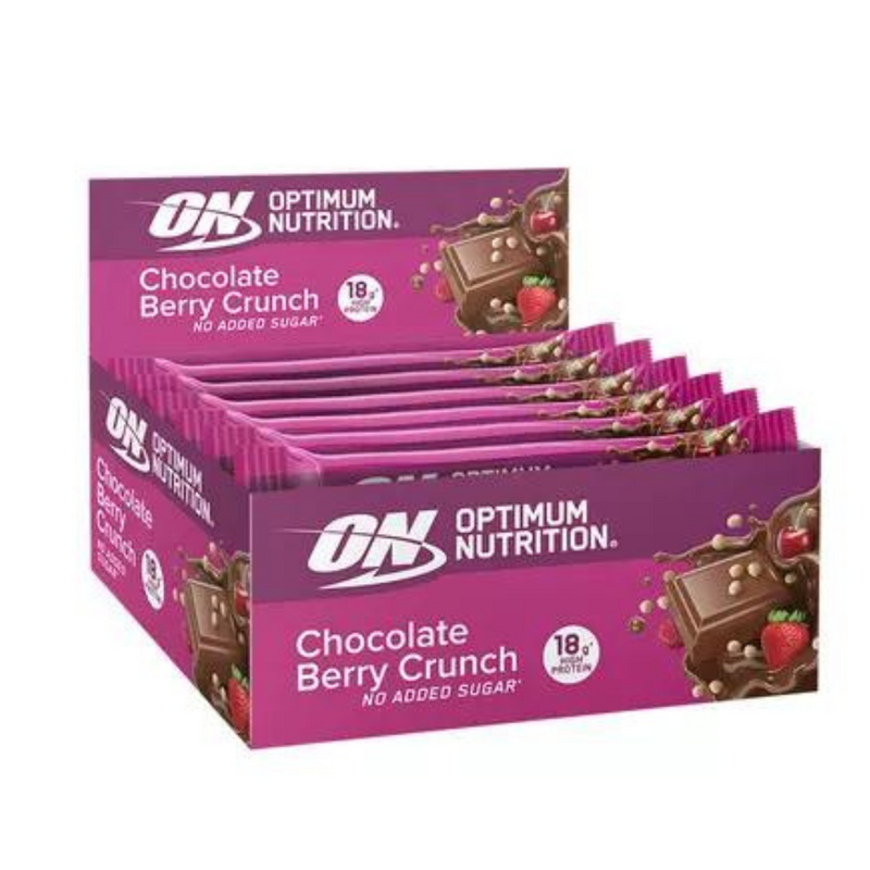 Optimum Nutrition Chocolate Berry Crunch High Protein Bar 55g  - Case of 12