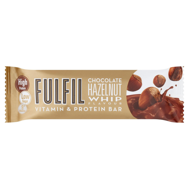 Fulfil Chocolate Hazelnut Whip flavour Protein & Vitamin bar 55g - Case of 15 Multisave