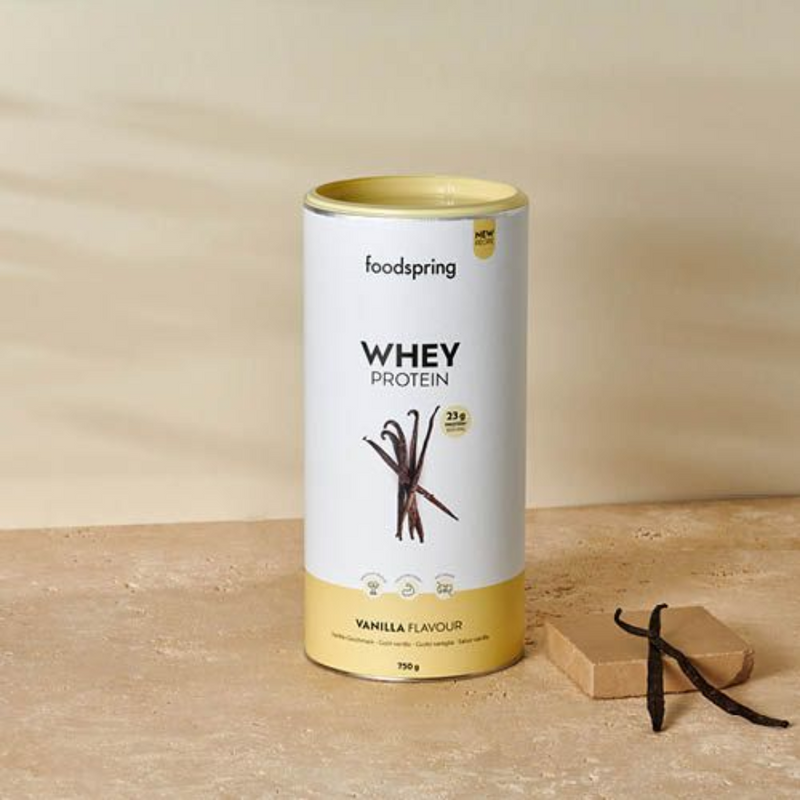 Foodspring Vanilla Flavour Whey Protein Powder 750g - Case of 3 Multisave