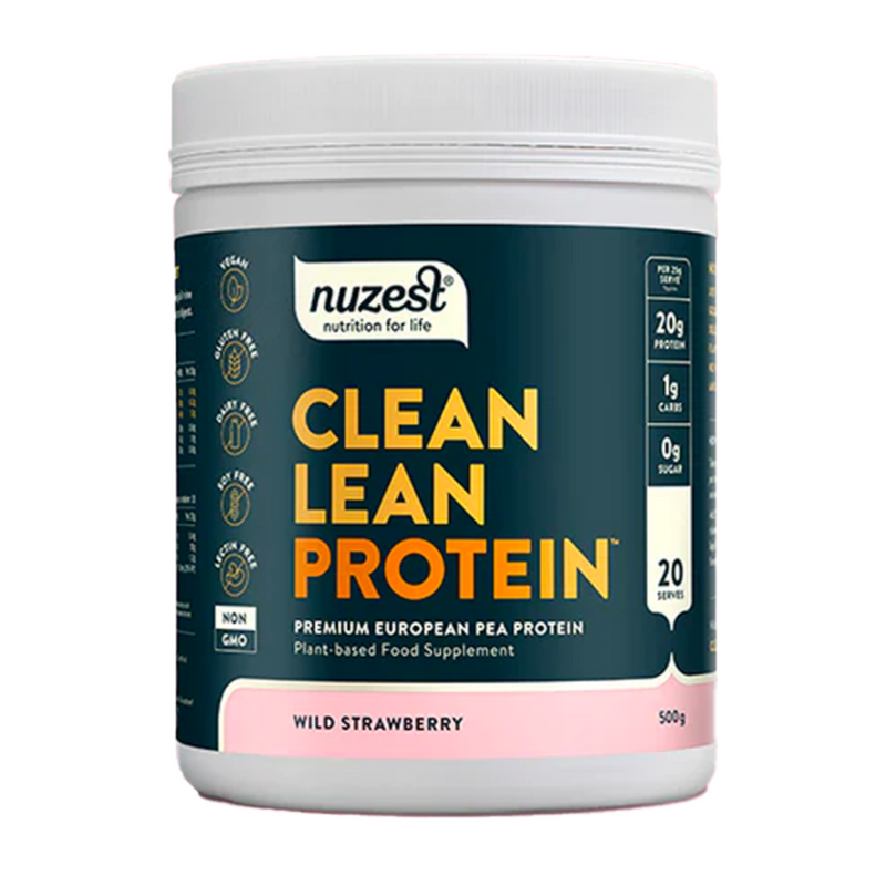 Nuzest Clean Lean Protein Wild Strawberry Flavour Pea Protein Powder 500g