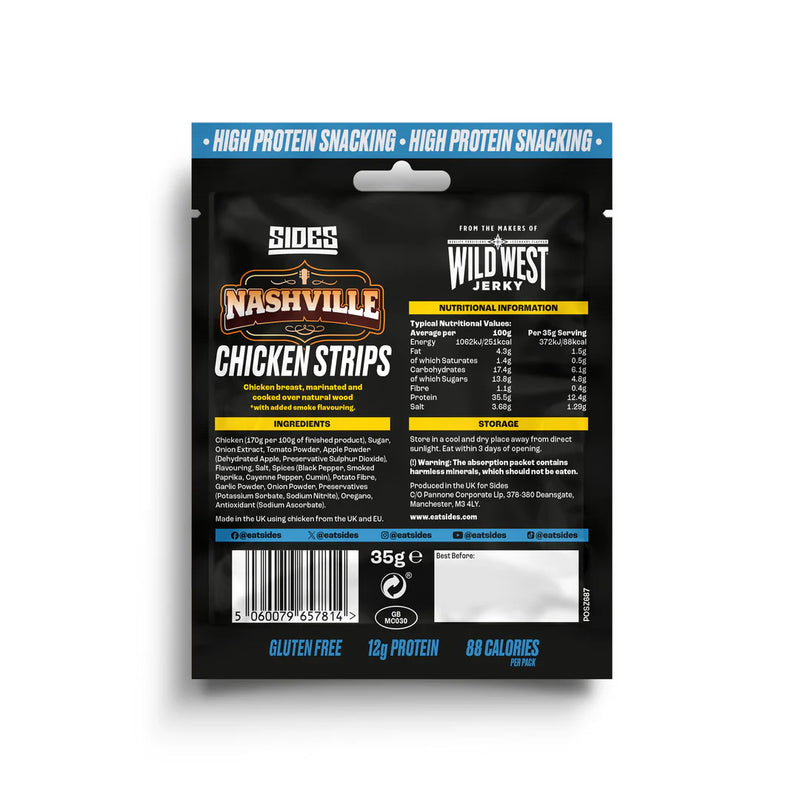 Sides Nashville Classic BBQ Flavour Chicken Strips 35g - Case of 16