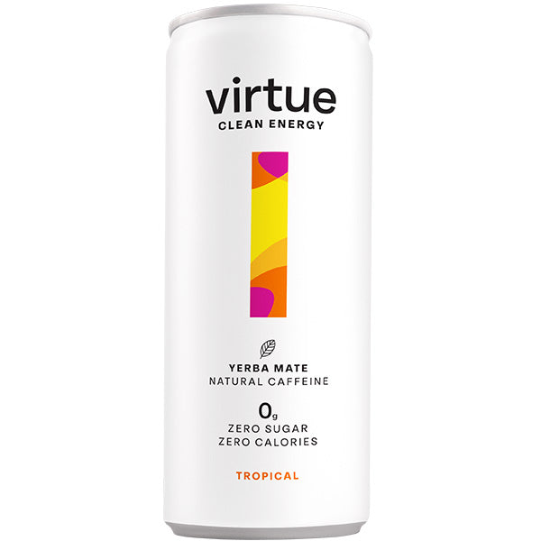 Virtue Tropical Clean Energy Yerba Mate Drink 250ml - Case of 12