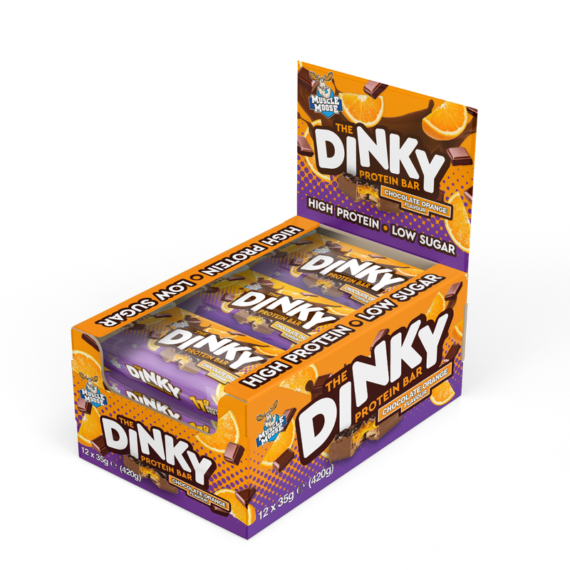 Muscle Moose The Dinky Protein Bar Chocolate Orange Flavour Bar 35g - Case of 12 Multisave