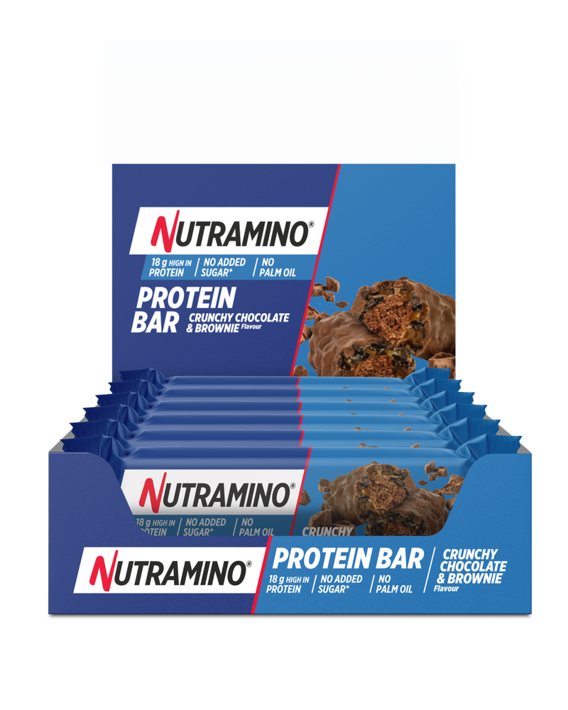 Nutramino Crunchy Chocolate & Brownie Flavour Protein Bar 55g - Case of 12