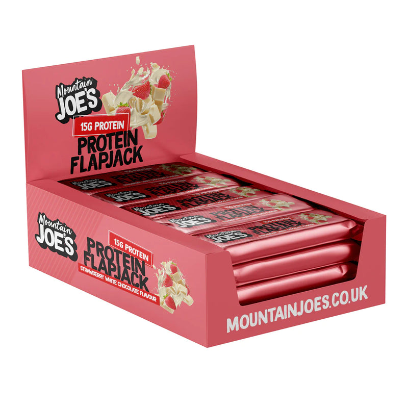 Mountain Joe's Strawberry White Chocolate Flavour Protein Flapjack 60g - Case of 16