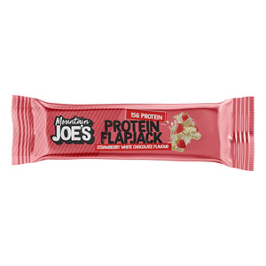 Mountain Joe's Strawberry White Chocolate Flavour Protein Flapjack 60g [Best Before: 23/07/2025]
