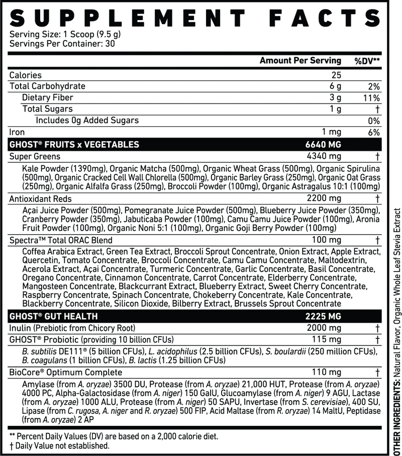 Ghost Greens Powder Original 285g [Best Before: 31/07/2025]