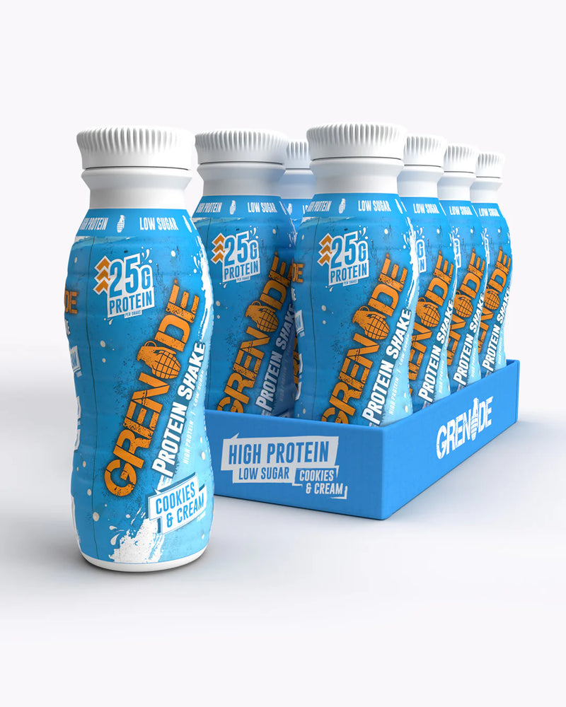 Grenade Cookies & Cream flavour Protein Shake 330ml - Case of 8