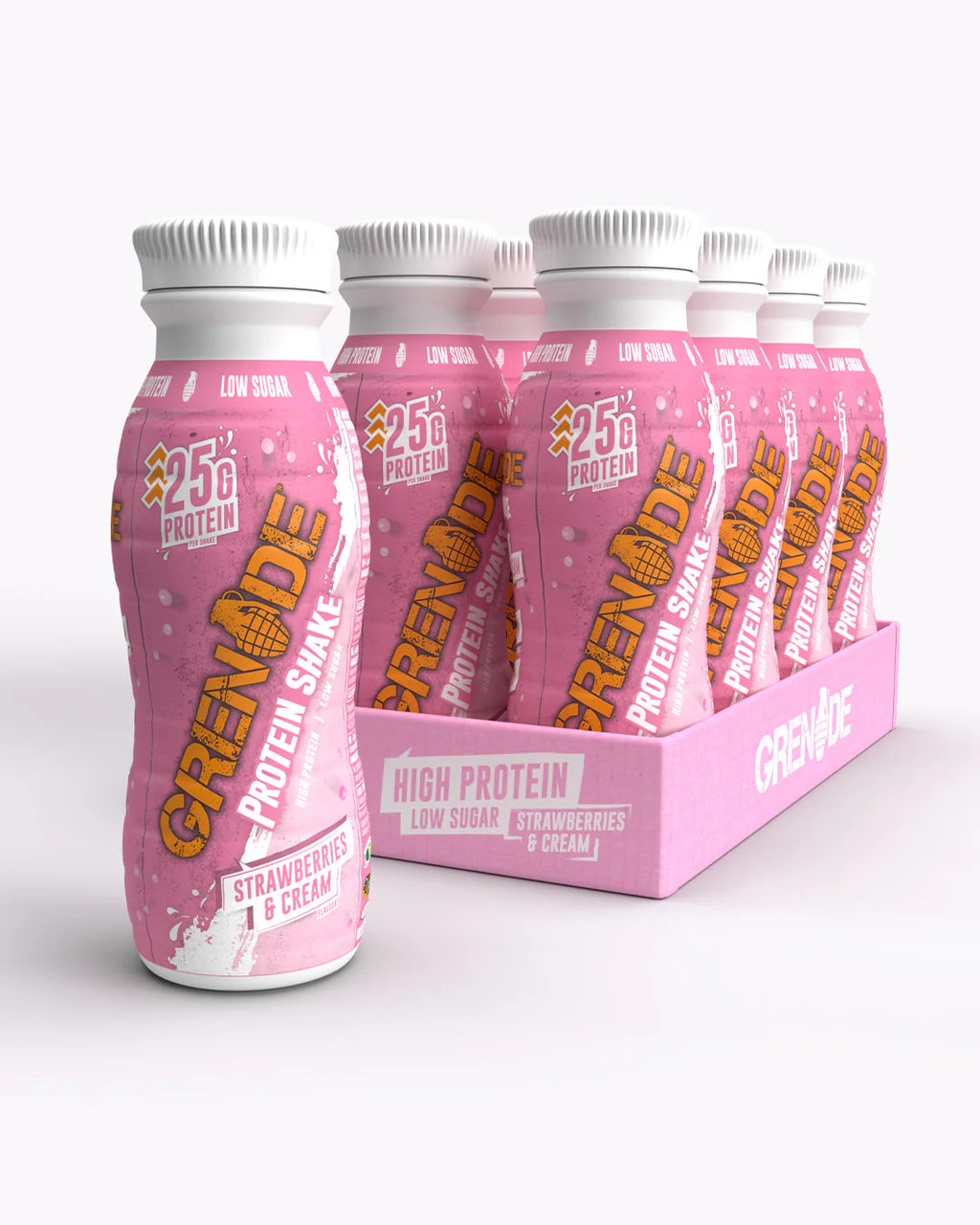Strawberries & Flavour Protein Shake Case 8
