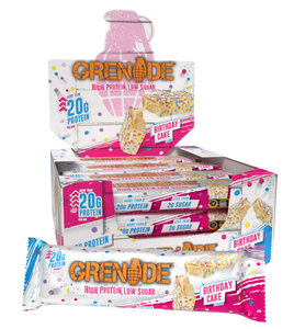 Grenade Birthday Cake Flavour Protein Bar 60g - Case of 12 [Best Before: 31/08/2026]