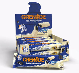 Grenade Oreo White Chocolate Flavour Protein bar 60g - Case of 12 [Best Before: 03/09/2025]