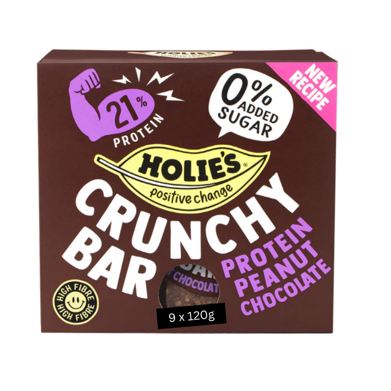 Holies Crunchy Bar Peanut Butter Chocolate 9 x 120g multipacks