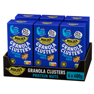 Holies Granola Clusters Protein Nuts 400g - Case of 6 [Best Before: 15/09/2026]