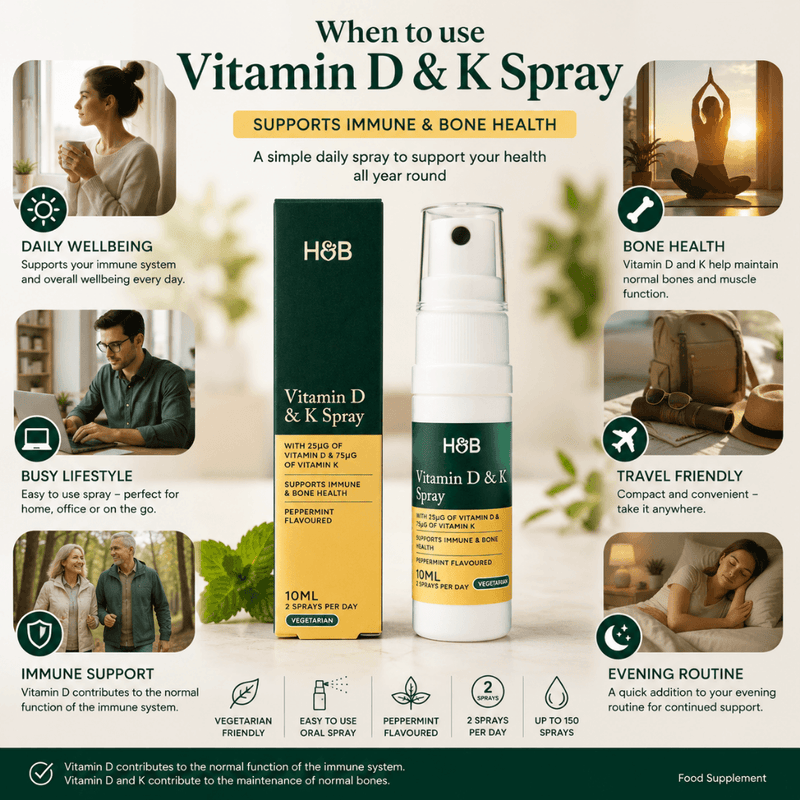 Holland & Barrett K2 And Vit D Spray Peppermint Flavour 10ml