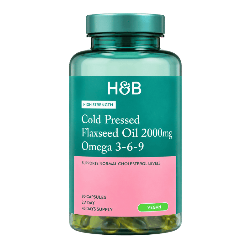 Holland & Barrett Vegan Flaxseed Triple Omega 3-6-9 Oil 60 Capsules
