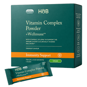 Holland & Barrett Wellmune Immunity Support Vitamin Complex Orange Flavour Powder (30 Sachets)