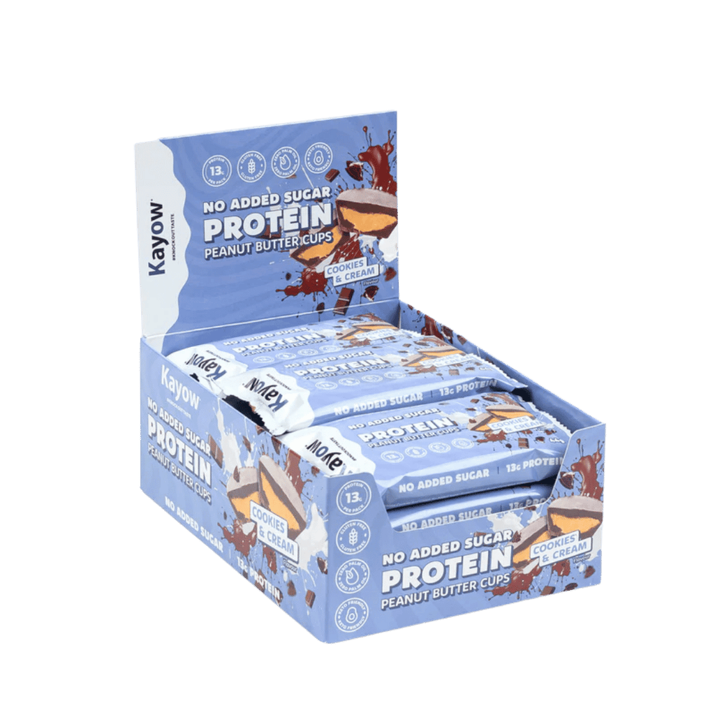 Kayow High Protein Cookies & Peanut Butter Cups Case 12 [Best Before 19 05 2026]